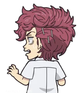 💫 Anime, Dessin animé, Effrayé, Personnage, Inquiet, Manga whatsapp sticker