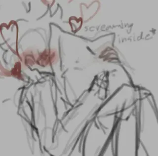🍵 screaming inside gambar, sketsa, hati, emosi, berteriak whatsapp sticker