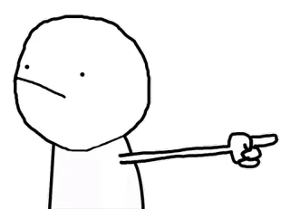 👉 stick figure, pointing, simple, drawing whatsapp sticker