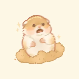 ✨ kafebeans. hamster, fofo, kawaii, animal, animal de estimação, roedor telegram sticker