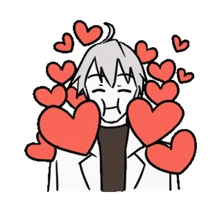 🥰 amour, coeurs, affection, joyeux, dessin animé, mignon whatsapp sticker