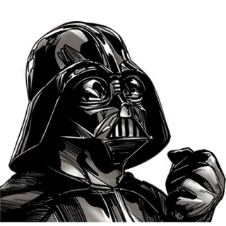 ✊ Darth Vader Star Wars Darth Vader, Star Wars, cattivo, dito medio, offensivo, fantascienza telegram sticker