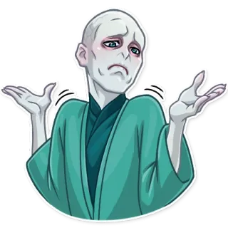 🤷‍♂ Voldemort Harry Potter voldemort, harry potter, shrugging, magic, wizard telegram sticker