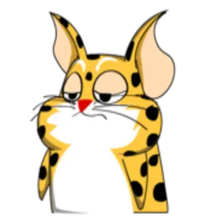 😐 kucing, hewan, sedih, lelah, kartun, stiker telegram sticker
