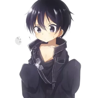 😏 Kirito Sword Art Online anime, manga, kirito, sword art online telegram sticker