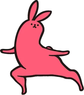 Pink Rabbit @stickersb2b whatsapp stickers