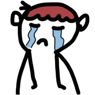 😭 슬픔, 울음, 만화, 감정, 화남, 눈물 telegram sticker