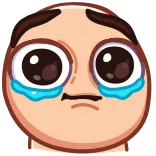 😭 crying, sad, emotion, tears, face telegram sticker