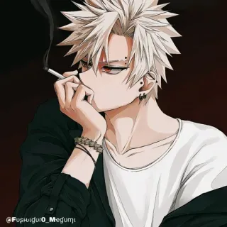 🚬 Anime, Fumar, Cigarrillo, Personaje whatsapp sticker