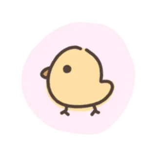 💓 Küken, Vogel, süß, Tier, Cartoon, gelb whatsapp sticker