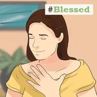 🙏 #Blessed blessed, woman, gratitude, feeling, grateful, happy, woman telegram sticker
