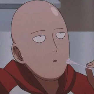 📎 Saitama One-Punch Man Anime, One Punch Man, Saitama, Personaje, Héroe, Calvo telegram sticker