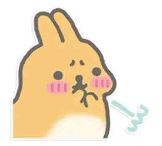 💕 coelho, fofo, triste, desenho animado, animal, adesivo telegram sticker