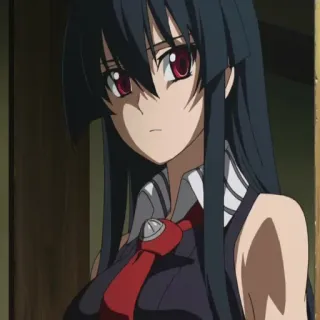 😠 Akame Akame ga Kill! Аниме, Девушка, черные волосы, красные глаза, Акаме, Akame ga Kill! telegram sticker