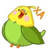 😅 bird, parrot, animal, cute, cartoon, kawaii telegram sticker
