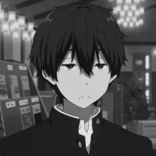 🕸 Anime, Masculino, Japonês, Uniforme escolar, Retrato telegram sticker