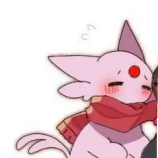 🥰 Cartoon, Roze, Schattig, Dier, Sjaal telegram sticker