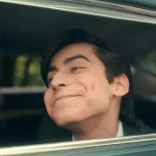 😏 Number Five The Umbrella Academy The Umbrella Academy, Number Five, Aidan Gallagher, tv show, netflix, funny face telegram sticker