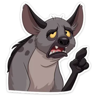 🤨 Shenzi The Lion King гиена, мультфильм, злодей, король лев, Дисней telegram sticker