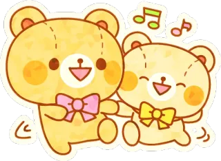 Pop Teddy Bear :: @line_stickers telegram stickers