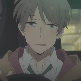 💳 Anime, Auto, Fahren, Männlich, Porträt, Kunstwerk, Illustration telegram sticker