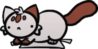 😥 cat, cartoon, animal, cute, sticker telegram sticker