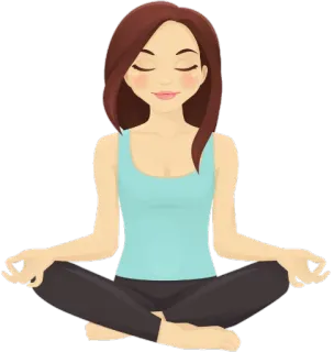 🧘‍♀ Yoga, Meditation, Frau, Übung, Wellness, Pose, Entspannung whatsapp sticker