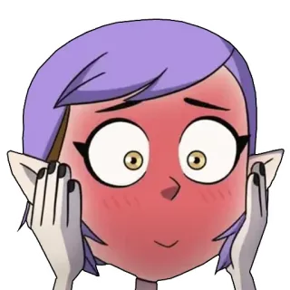 🥵 Amity Blight The Owl House cartoon, blush, embarrassed, anime, cartoon-character telegram sticker