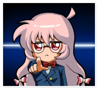 👓 Аниме, Девушка, Мило, Мультфильм, Указывает telegram sticker
