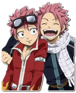 😄 anime, cartoon, characters, friendship, happy, red hair telegram sticker