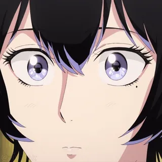 😳 动漫, 漫画, 角色, 女孩, 眼睛 telegram sticker