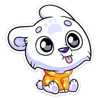 🤪 naklejka, słodkie, zwierzę, pies, kreskówka, kawaii telegram sticker