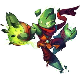 💎 Videogioco, Personaggio, Azione, Fantasy, Verde, Combattimento, Armatura telegram sticker