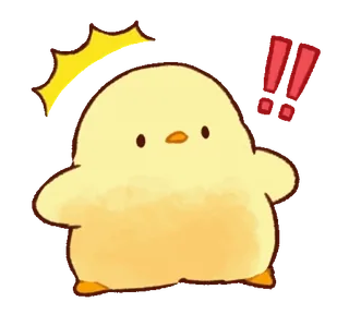 😱 poussin, animal, mignon, dessin animé, jaune, kawaii, oiseau telegram sticker