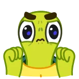 😡 カメ, 怒り, マンガ, 動物, 緑 telegram sticker