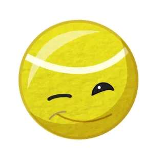 😉 Emoji, Smiley, Guiño, Amarillo, Cara, Dibujos animados telegram sticker