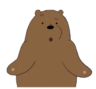 🤷‍♀️ Grizzly We Bare Bears アニメ, クマ, グリズ, ぼくらベアベアーズ telegram sticker