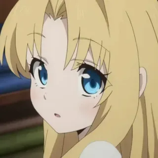👼 anime, girl, cute, blonde, blue eyes telegram sticker