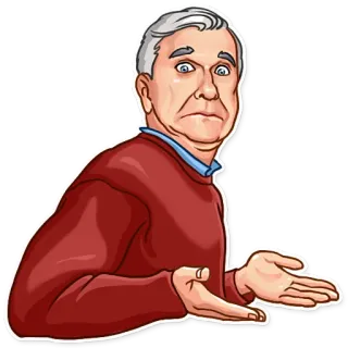 Leslie Nielsen whatsapp stickers