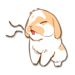 😫 うさぎ, 眠い, かわいい, 動物, マンガ, 可愛い, 疲れた telegram sticker