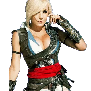 😑 Aveline de Grandpré Assassin's Creed assassin, aveline, jeu, jeu vidéo, cosplay, pirate telegram sticker