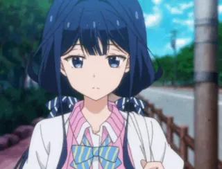 🖇 Anime, Mädchen, Schuluniform, Charakter, Animation whatsapp sticker