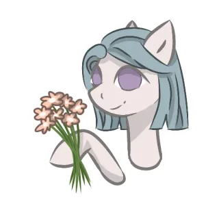 🌸 Pony, Bloemen, Schattig, Cartoon, Dier, My Little Pony telegram sticker