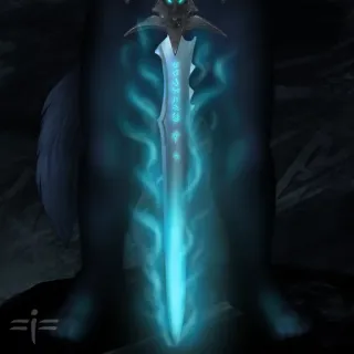 ❄️ sword, weapon, glowing, fantasy, magic, rune telegram sticker