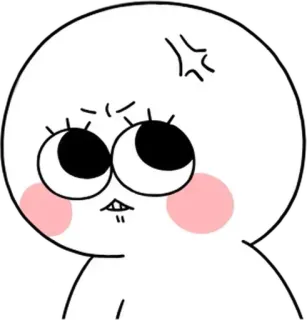 🙄 Cartone animato, Arrabbiato, Infastidito, Personaggio, Espressione, Adesivo telegram sticker