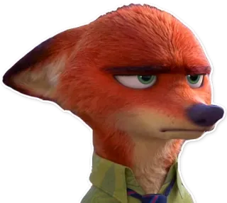 😐 Nick Wilde Zootopia raposa, nick wilde, zootopia, desenho animado, disney telegram sticker