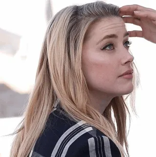 🥀 Amber Heard actress, celebrity, blonde, woman, portrait telegram sticker