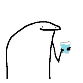 🙂 Cartoon, Strichmännchen, Getränk, Glas telegram sticker