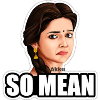 🥺 SO MEAN malo, muy malo, expresión, mujer, actitud telegram sticker