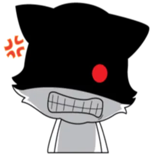 😠 生气, 卡通, 攻击性, 情绪, 红色, 白色, 灰色 whatsapp sticker